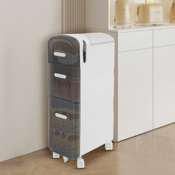 Mobile 3-Drawer Slim Bathroom Storage Cabinet, for Narrow Bathroom Storage