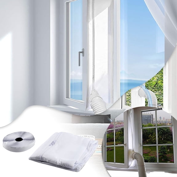 Mobile Air Conditioner Sealing Cloth for Windows – Window Seal with Zipper – High Permeability AC Sealing Fabric for Casement Windows