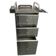 thumbnail image 1 of Mobile Barber Cabinet Multi-functional Beauty Salon Trolley Cart 3 Drawers Tool Storage Cabinet with Side Tray and 7 Slots, 1 of 7
