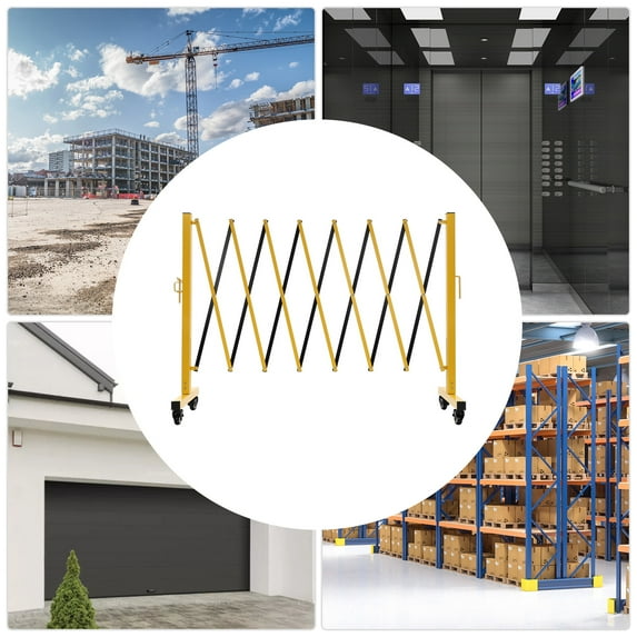 Mobile Barrier Gate, Adjustable Traffic Fence, Expandable Metal Barrier Gate