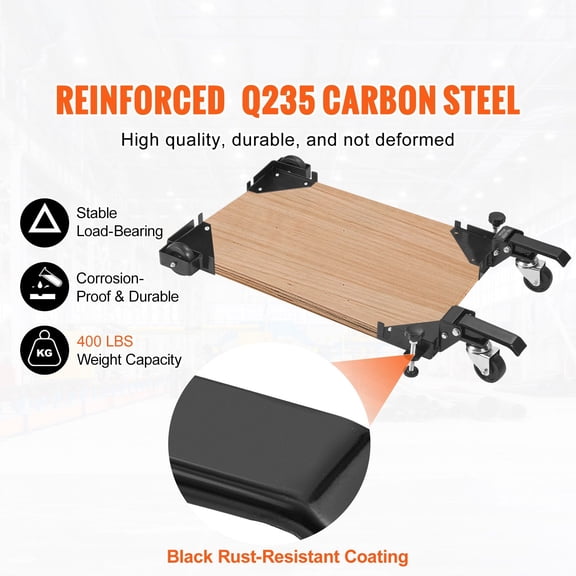 Mobile Base, 400 lbs Weight Capacity, Adjustable from 9.5" x 9.5" to Infinity, Heavy Duty Universal Mobile Base Stand with Swivel Wheels for Woodworking Equipment, Bandsaw, Power Tools, Machines