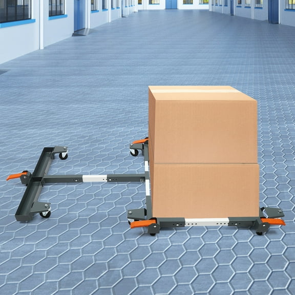 Mobile Base with Adjustable Design and Foot Brakes, Ideal for Moving Appliances and Devices, Up to 600 lbs Load Capacity