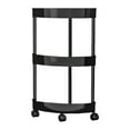 thumbnail image 1 of Mobile Bathroom Corner Shelf Kitchen Living Room Storage Organizer For Snacks Toiletries Three Tier Rolling Cart With Wheels, 1 of 5