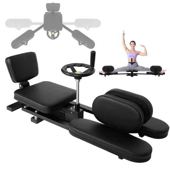 Mobile Black Split Stretcher, 440lbs Leg Stretch Machine, Thick Steel Frame Splits Equipment, Silent Wheel Base Flexibility Training Machine for Home Fitness & Dance Practice