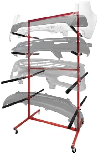 Mobile Bumper Storage Rack, Double Sided Floor Bumper Stand With Wheels ...