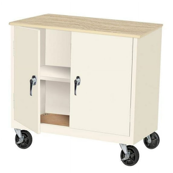 Mobile Cabinets with 3 Adjustable Shelves - Espresso, 36 x 18 x 66 in.