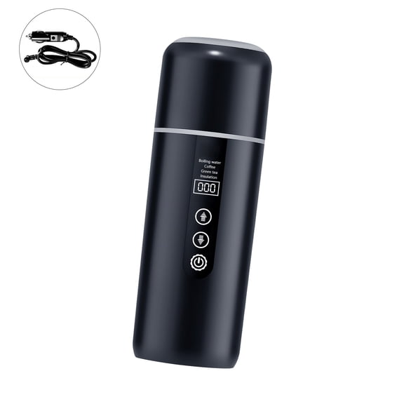 Mobile Car Kettle 12V 24V Compatible Rustless Travel Cup With Fast Heating For Coffee Tea And Outdoor Backpacking