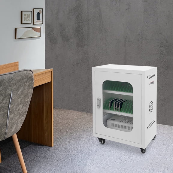Mobile Charging Cart, 30-Device Charging Station, Mobile Charging Cabinet