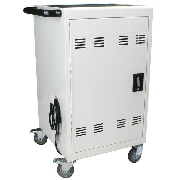 Mobile Charging Cart, 30 Devices Charging Cart with Password Lock, Portable Steel Charging Station Cart, Mobile Charging and Storage Cart, Charging Station Cabinet, Devices Charging Storage Cart