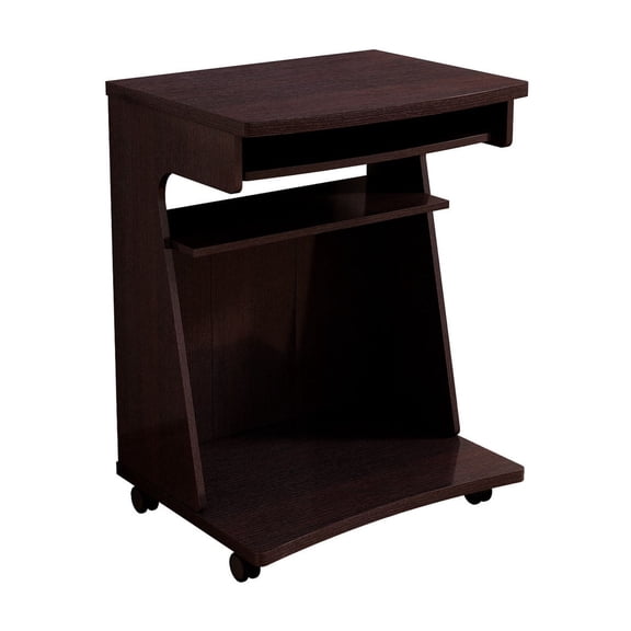 Mobile Kitchen and Microwave Cart | Compact Design with One Gliding Shelf | Particle Board + MDF Build | Rounded Corners for Convenience