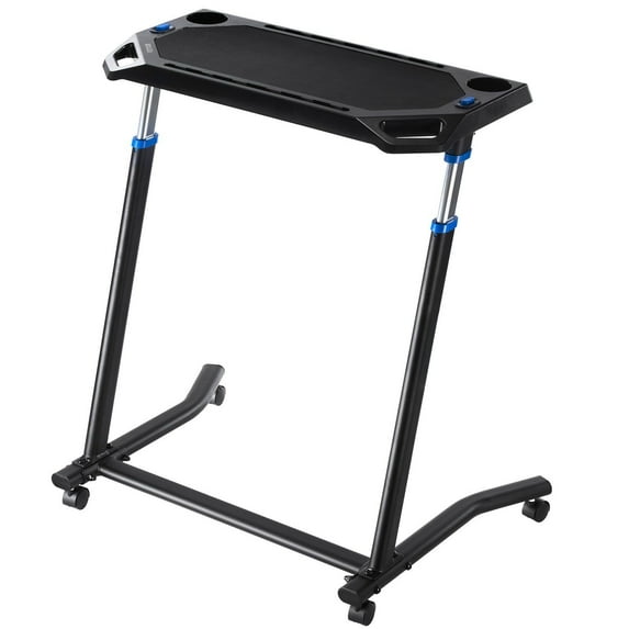 Mobile Cycling Desk: Foldable Bike Trainer Desk with Lockable Wheel and Adjustable Height for Home Office Workouts