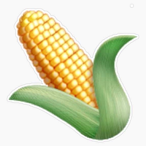 Mobile Device Messaging Graphic Yellow Corn On The Cob Agriculture Icon Decal For Journal Sticker