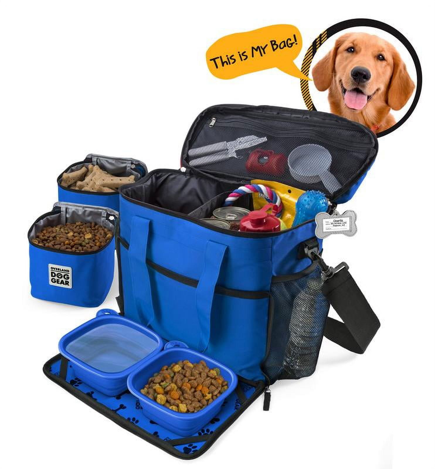 Mobile Dog Gear Week Away Bag, Medium/Large, Blue