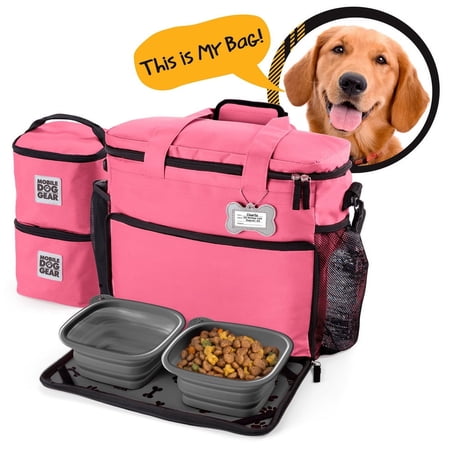 Mobile Dog Gear Week Away Bag, Medium/Large, Pink