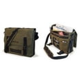 thumbnail image 1 of Mobile Edge MECME9 Eco-Friendly Canvas Messenger Bag - Green, 1 of 1