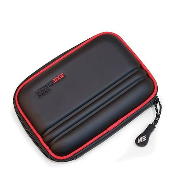 Mobile Edge MEHDC17S Small Hard Drive Case - Black with Red