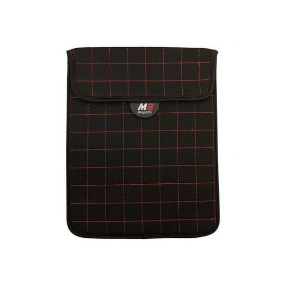 Mobile Edge Neogrid Carrying Case (Sleeve) for 7" Apple iPad mini Tablet - Black - Bump Resistant, Scratch Resistant, Spill Resistant - Neoprene, Polysuede Interior - Pink Stitching - 8" Height x 6"