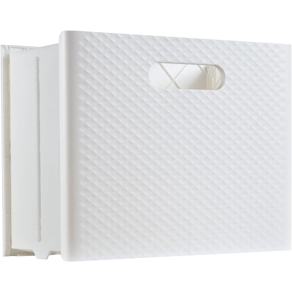 Mobile File Box with Handles, Easy Set Up, Collapse Down and Store Aways, Holds Letter Size Files