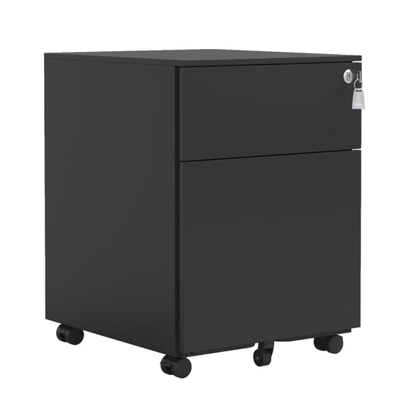Mobile File Cabinet, Filing Cabinet with Drawer, Rolling File Cabinets with Lock, Small Mobile File Storage Cabinets Fits A4/F4 Letter/Legal Sizes