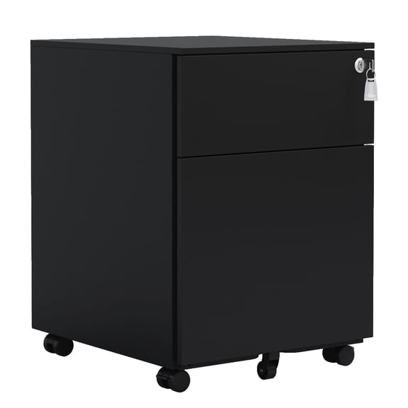 Mobile File Cabinet for A4 Sizes | Lockable Drawers, 5 Casters for Stability | Powder-Coated Steel, Durable Finish | Arrange Office Documents