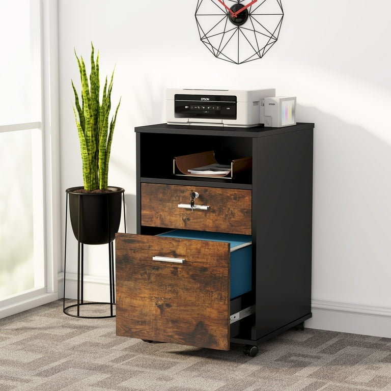 Printer stand with locking file cabinet deals