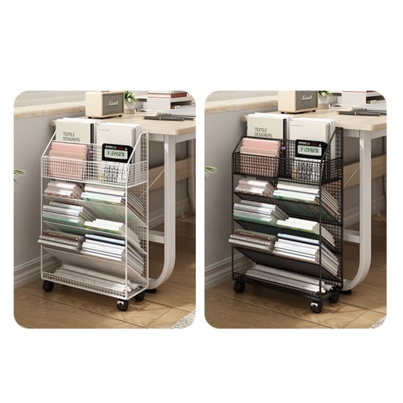 Mobile File Cart with Wheels for Office Organization and Storage