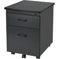 thumbnail image 1 of OFM Modular 2-Drawer Mobile File Cabinet - 17" Width x 21.25" Depth x 24" Height - Letter - 2 Drawers - Glide Suspension - Melamine/Metal - Graphite, 1 of 4