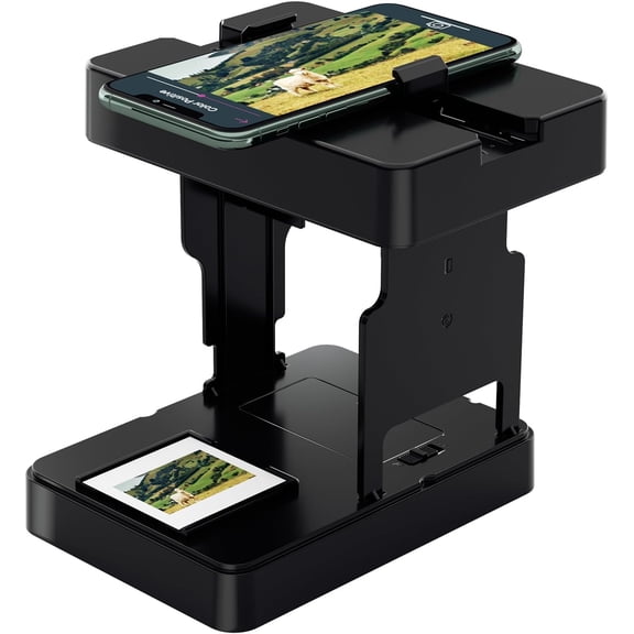 Mobile Film Scanner for 35mm Slides & Negatives, Portable Photo Scanner Converts Film to Digital Photos, Batter Powered Slide Converter