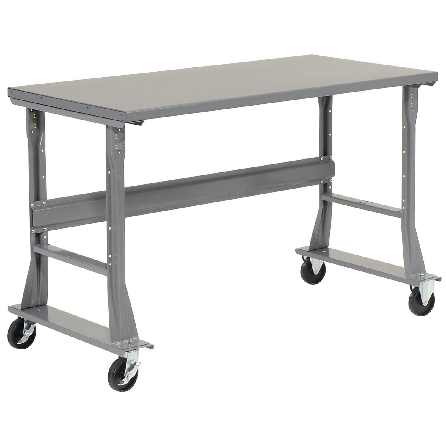 Mobile Fixed Height Workbench, Steel, 72
