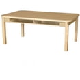 thumbnail image 1 of Mobile Four Seater High Pressure Laminate Desk With Hardwood Legs- 14 in., 1 of 1