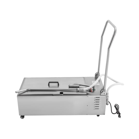 Mobile Fryer Filter Machine, 370W 110V 55L/14.53 Gallon Commercial Oil Filler Cart Truck Separator, Stainless Steel Deep Fryer Oil Filter Machine Oil Pump Flow 2.64 Gallons Per Minute