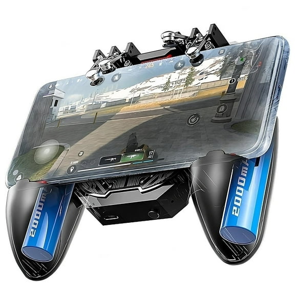 Mobile Game Controller with Fast Cooling, 4-Triggers, 4000 mAh Rechargeable Battery  Compatible with iPhone, Samsung, OnePlus , PUBG & Warzone CoD