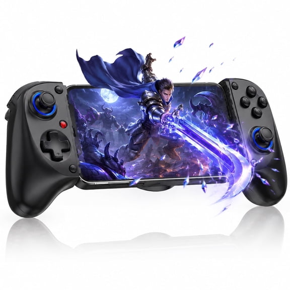 Mobile Gaming Controller, Hall Effect Joystick Phone Controller, Compatible iPhone 17/16,Android,Switch, Fits Up to 10.23 Inch Phone & Tablet