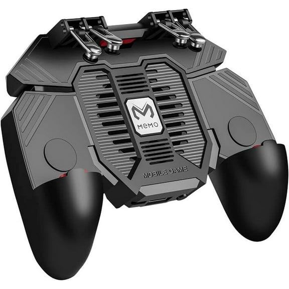 Mobile Game Controller for iPhone & Android, Pubg Mobile Controller with Cooling Fan, Phone Triggers for Gaming, Gaming Grip Joystick Gamepad Shoot Aim Keys for 4.7-6.5" Phone