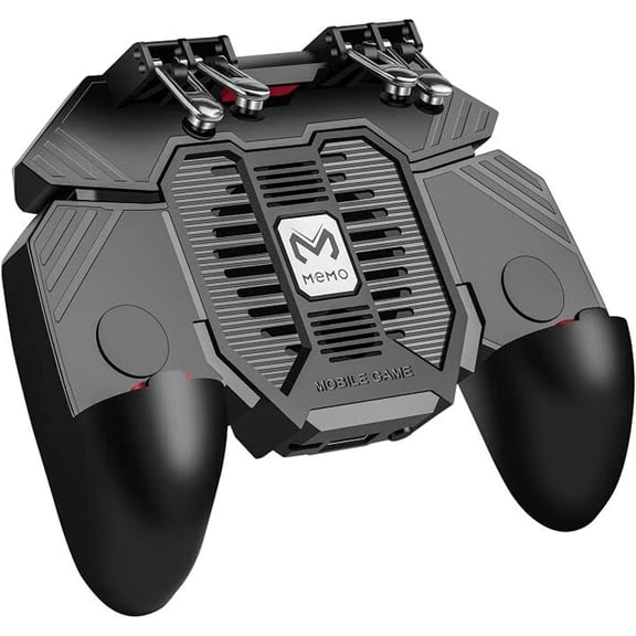 Mobile Game Controller for iPhone & Android, Pubg Mobile Controller with Cooling Fan, Phone Triggers for Gaming, Gaming Grip Joystick Gamepad Shoot Aim Keys for 4.7-6.5" Phone