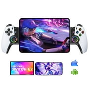 Mobile Game Controller for iPhone/Android, Compatible with Switch/Oled/Switch 2,with Hall Joystick, Turbo, RGB, Compatible with Xbox Cloud, Steam Link, MFi