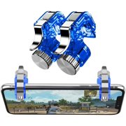 Mobile Game Controllers, Phone Triggers for Mobile Phone, Shooter Sensitive Controller Joysticks Aim & Fire Trigger Keys for Knives Out/Rules of Survival (1 Pair Mobile Triggers)-Blue