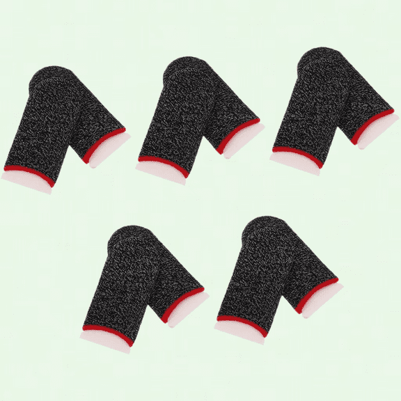 Mobile Game Finger Sleeves, 5 Pairs Thumb Protectors for Touchscreen Gaming