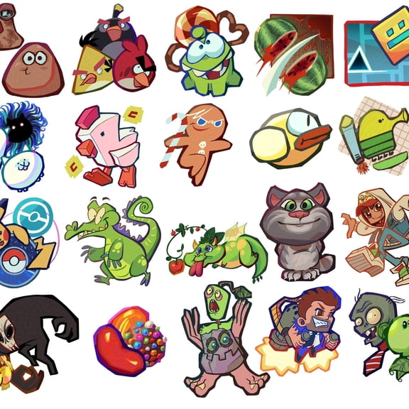 Mobile Game Phone Charms (1 keychain)