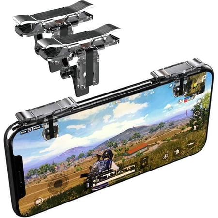 Mobile Game Triggers, Mobile Game Controllers for PUBG Mobile,Fortnite Mobile Phone Gaming Triggers Sensitive Shoot and Aim Buttons Shooter Handgrip Compatible with Android & iPhone- 1Pair(L1R1)