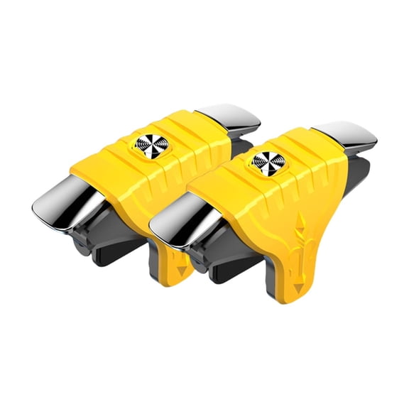 Mobile Gaming Controller - 6-Finger Aim/Fire-Buttons Joysticks - Clip-On Phone Gamepad for FPSGames