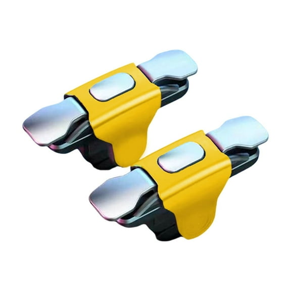 Mobile Gaming Controller - 6-Finger Aim/Fire-Buttons Joysticks - Clip-On Phone Gamepad for FPSGames