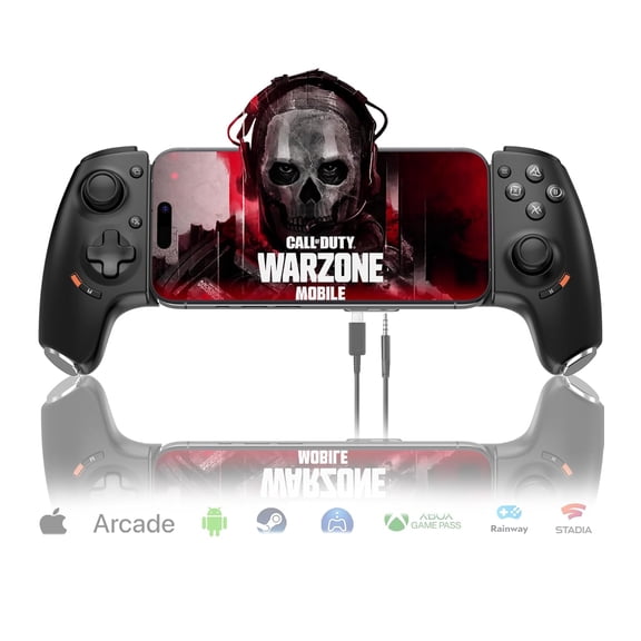 Mobile Gaming Controller for Android and iPhone 17/16/15 Series (USB-C) PS Remote Player Gamepad PS5/PS4/Xbox/PC with Hall Joysticks/Hall Trigger/3.5mm Audio Jack/Cloud Controller, Plug & Play