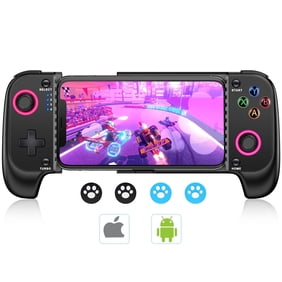 Beboncool Wireless Stretchable Mobile Game Controller for iOS Android, Hall Effect Joystick, RGB Light, Turbo, Dual Vibration, 8H Battery