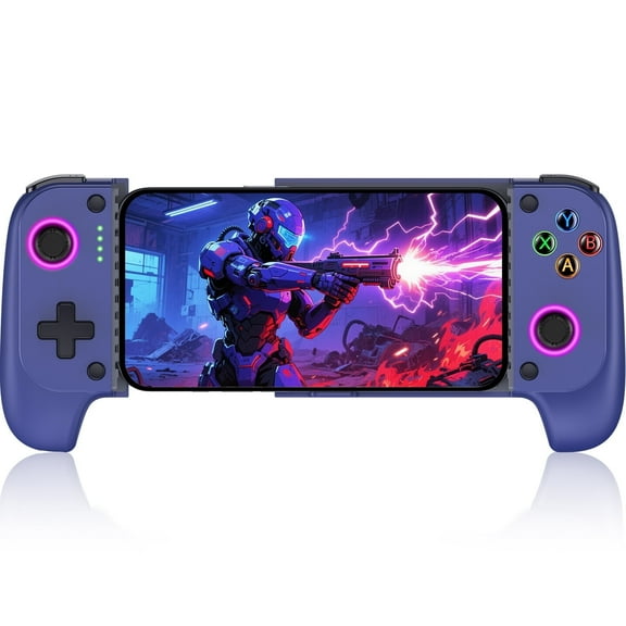 Mobile Gaming Controller for iPhone/Android, Hall Effect Game Controller with RGB