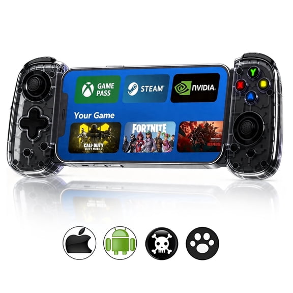 Atzeste Wireless Mobile Gaming Controller for iPhone 17/16/15 & Android/Switch/PC, Phone Game Controller with Hall Joysticks, Turbo, Support Game Pass/Steam Link/Cloud Gaming(USB-C)