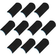 Mobile Gaming Finger Sleeve Controller Finger Thumb Sleeve Gloves Black/Blue, Carbon Fiber Anti-Sweat Breathable, for Mobile Phone Game, Pack of 40