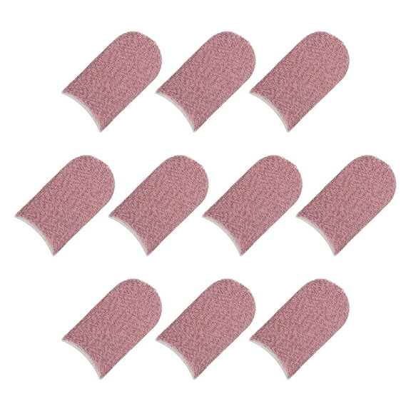 Mobile Gaming Finger Sleeve Controller Finger Thumb Sleeve Gloves Pink/White, Carbon Fiber Anti Sweat, Pack of 20