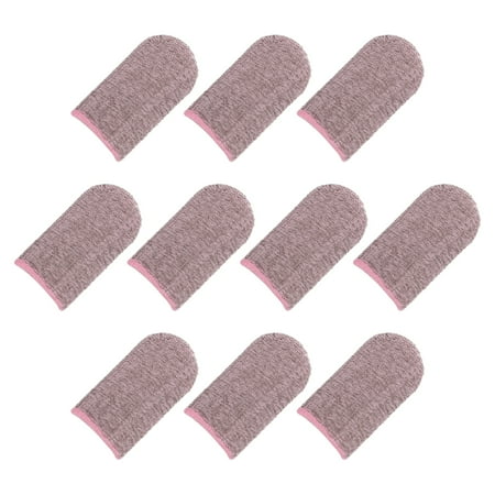 Mobile Gaming Finger Sleeves, Controller Finger Thumb Sleeve Gloves Pink, Anti Sweat Breathable, Pack of 10