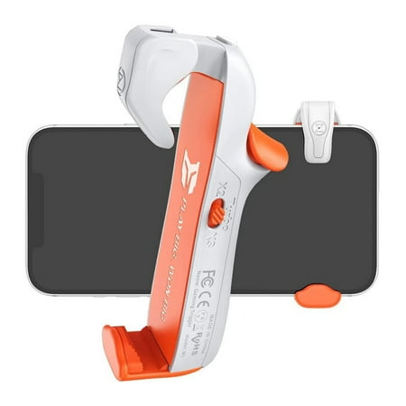 Mobile Gaming Trigger, BIGBIG WON Mobile Game Controllers Plug and Play for iOS and Android Phone 4.7-6.5 inches Game Trigger for PUBG/Fortnite/COD White